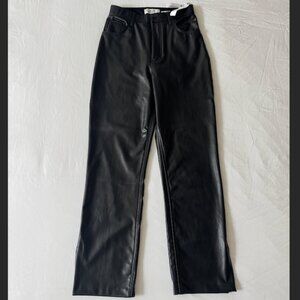 Abercrombie Curve Love Vegan Leather 90s Straight Ultra High Rise